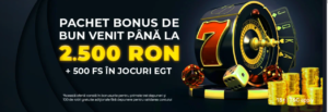 3. Frank Casino - Bonus până la 2.500 RON și 500 de rotiri gratuite